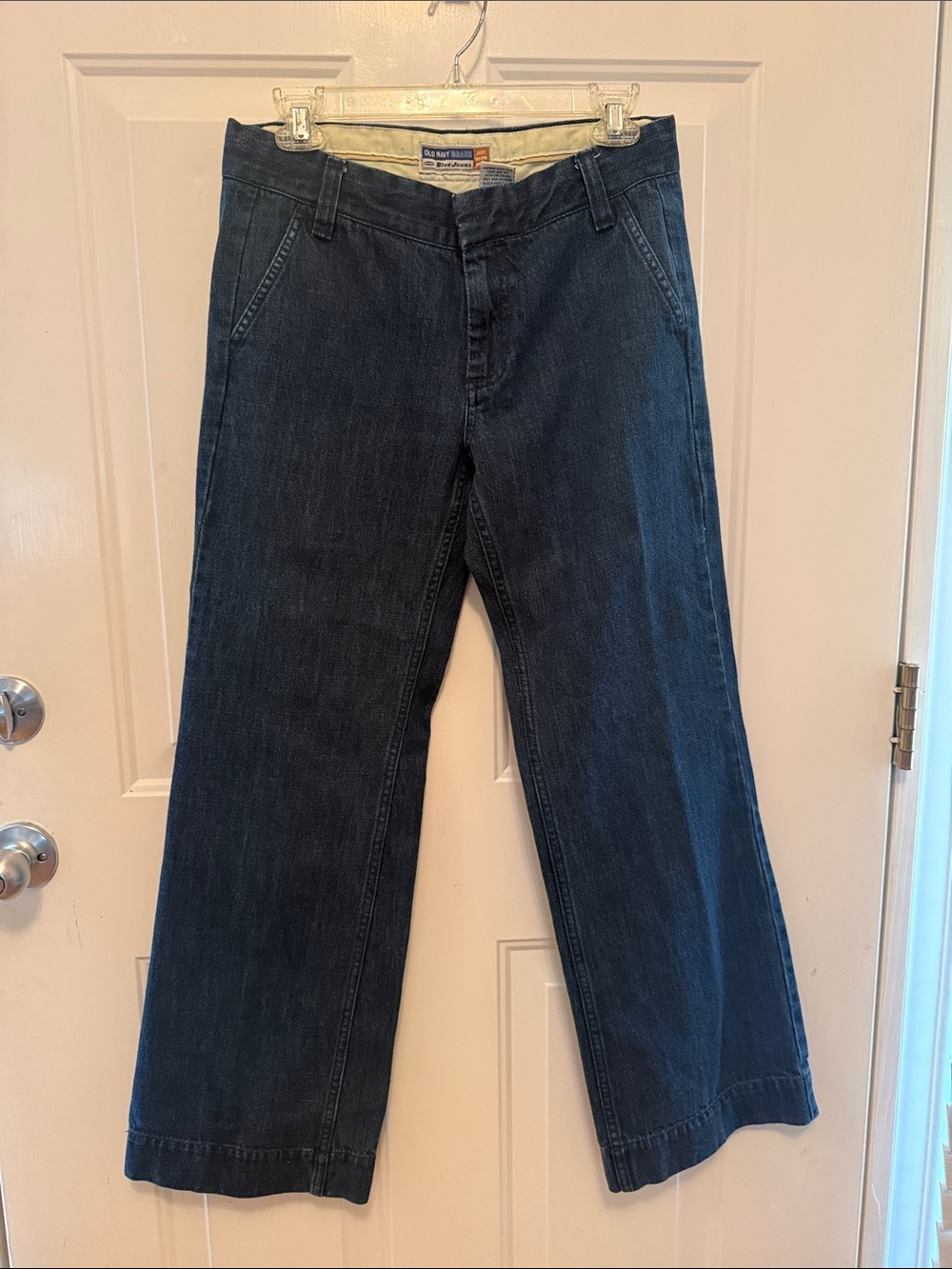 Old Navy Dark Blue Wide-Leg Jeans ladies 6 petite